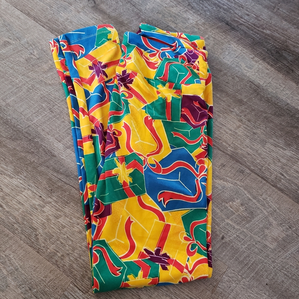 Lularoe leggings gifts multicolored one size nwot - Picture 2 of 3